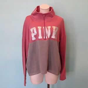 PINK VS Two Tone 1/4 Zip Sweater